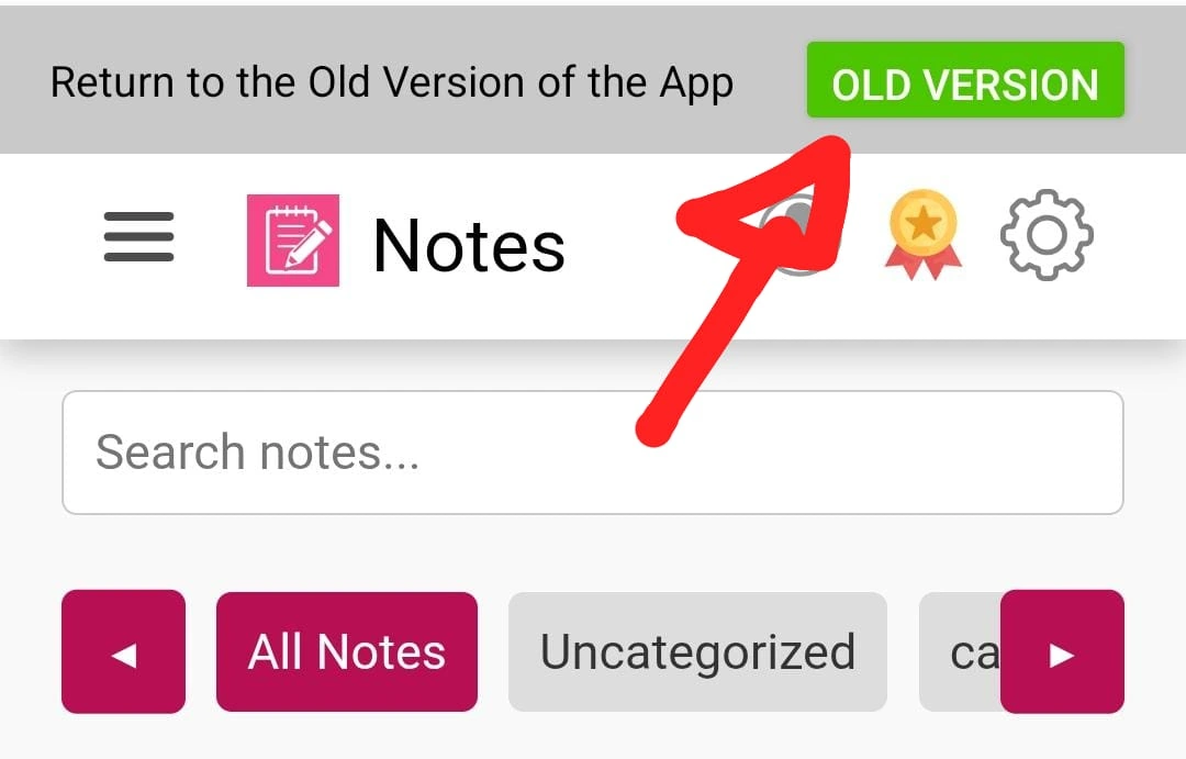 old version button